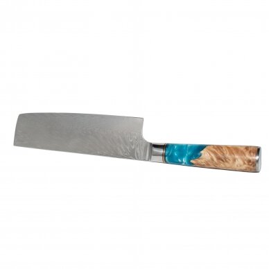 7" Nakiri knife "Blue Ice" Round