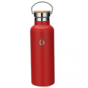 Thermo water bottle 'Bamboo' Red