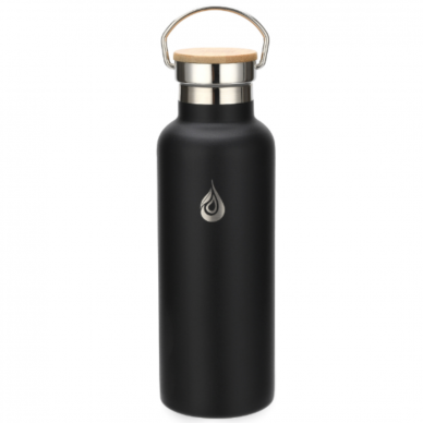 Thermo water bottle "Bamboo" Black